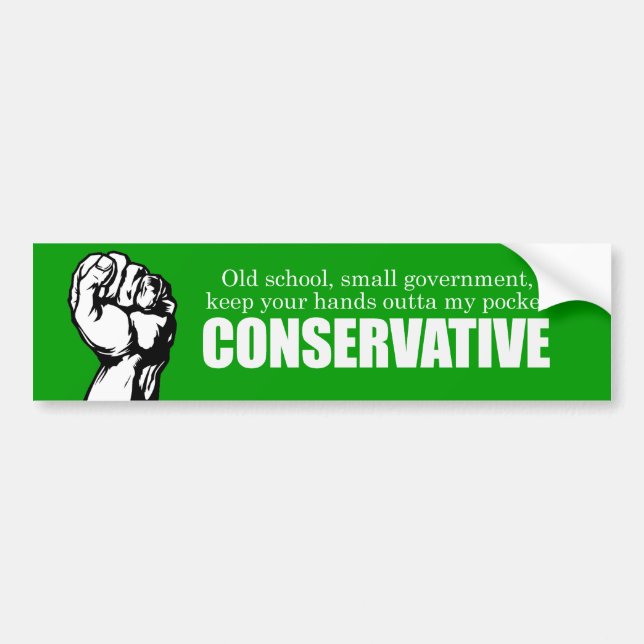 Autocollant De Voiture Conservateur Bumpersticker de vieille école (Devant)