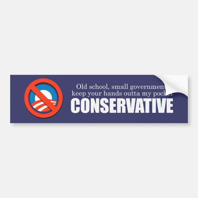 Autocollant De Voiture Conservateur Bumpersticker de vieille école (Devant)