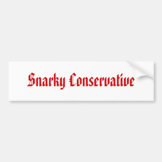Autocollant De Voiture Conservateur de Snarky