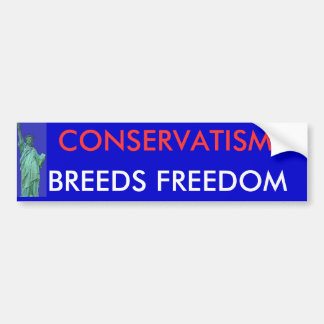 AUTOCOLLANT DE VOITURE CONSERVATISME, LIBERTÉ DE RACES