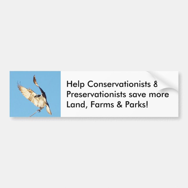 Autocollant De Voiture Conserver les terres parcs parcs Bumper Sticker (Devant)