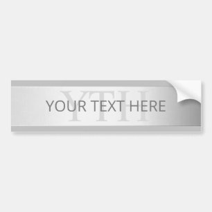 Autocollant De Voiture Contemporary Faux Silver Ombre Stripes & Grey