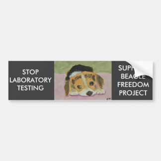 Autocollant De Voiture Contre l'expérimentation animale Bumpersticker