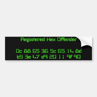 Autocollant De Voiture Contrevenant enregistré de sortilège