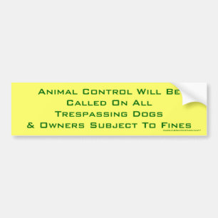 Autocollant De Voiture Contrôle animal