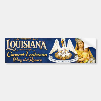Autocollant De Voiture Convert Louisiana .. Pray the Rosary