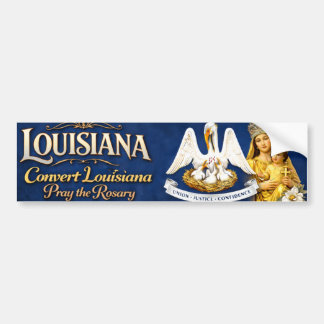 Autocollant De Voiture Convert Louisiana .. Pray the Rosary