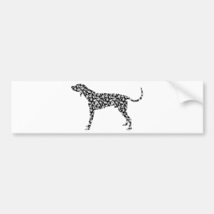 Autocollant De Voiture Coonhound de l'anglais américain