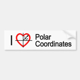 Autocollant De Voiture Coordonnées polaires du coeur I
