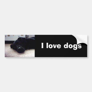 Autocollant De Voiture Copie de Xander 4, j'aime des chiens