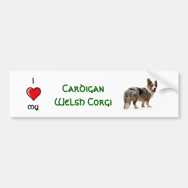 Autocollant De Voiture Corgi de Gallois de cardigan (Devant)