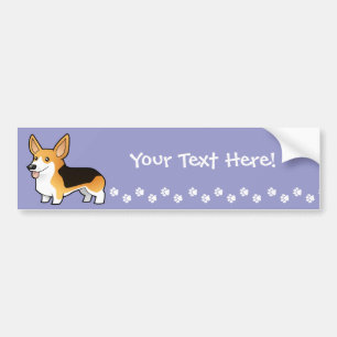 Autocollant De Voiture Corgi de Gallois de Pembroke de bande dessinée
