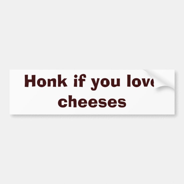 Autocollant De Voiture Cornez si vous aimez des fromages (Devant)