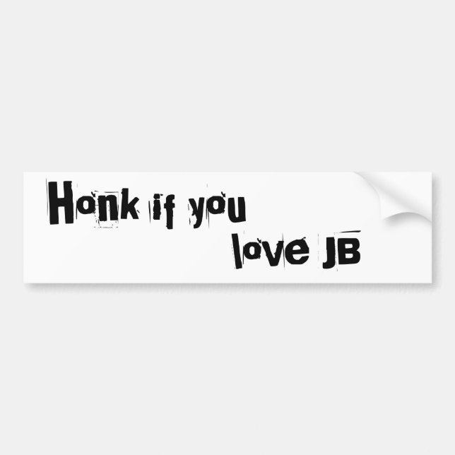 Autocollant De Voiture Cornez si vous, l'amour JB (Devant)