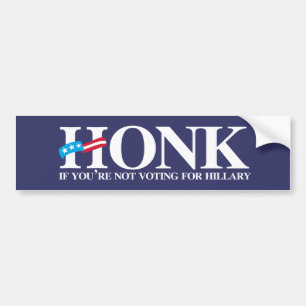Autocollant De Voiture Cornez si vous ne votez pas pour Hillary -
