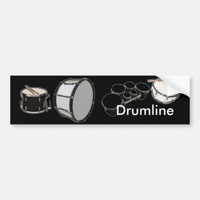 Autocollant De Voiture Corps de tambour - fanfare - Drumline (Devant)