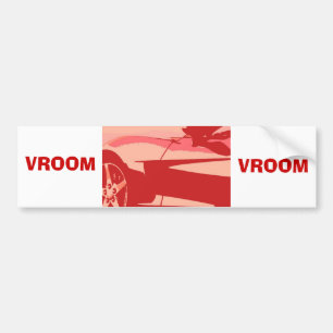 Autocollant De Voiture Corvette d'art pop rouge