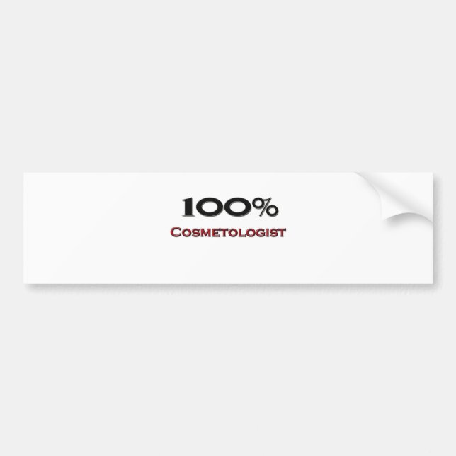 Autocollant De Voiture Cosmetologist de 100 pour cent (Devant)