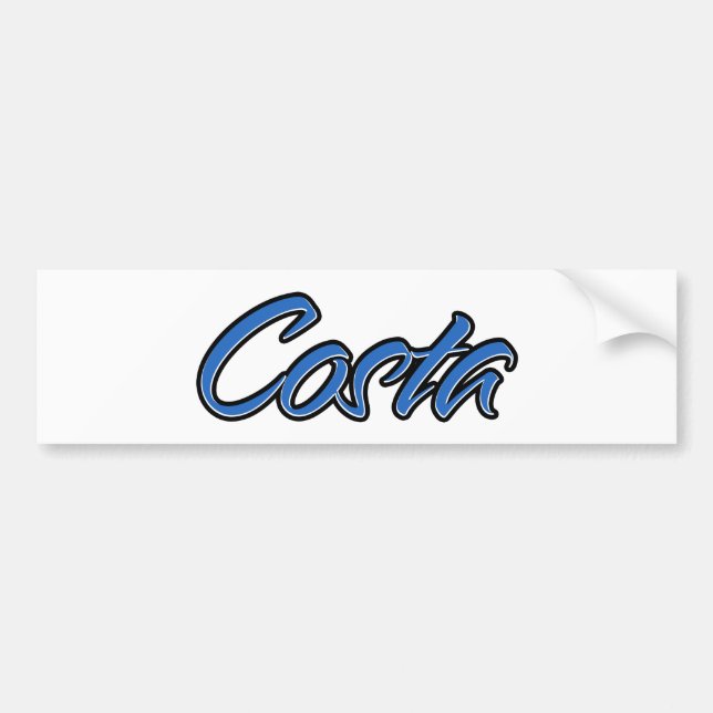 Autocollant De Voiture Costa Nom bleu Aufkleber Sticker Autoaufkleber (Devant)