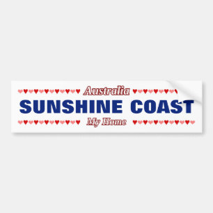 Autocollant De Voiture CÔTE DU SOLEIL - Ma maison - Australie;Cœurs