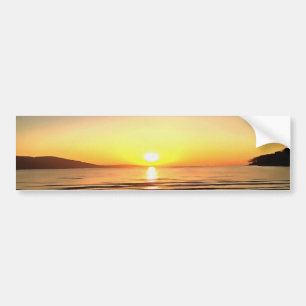 Autocollant De Voiture Coucher de soleil d'automne artistique sur la mer 