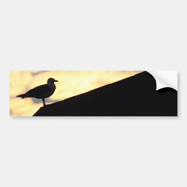 Autocollant De Voiture Coucher de soleil de Sea Gull (Devant)