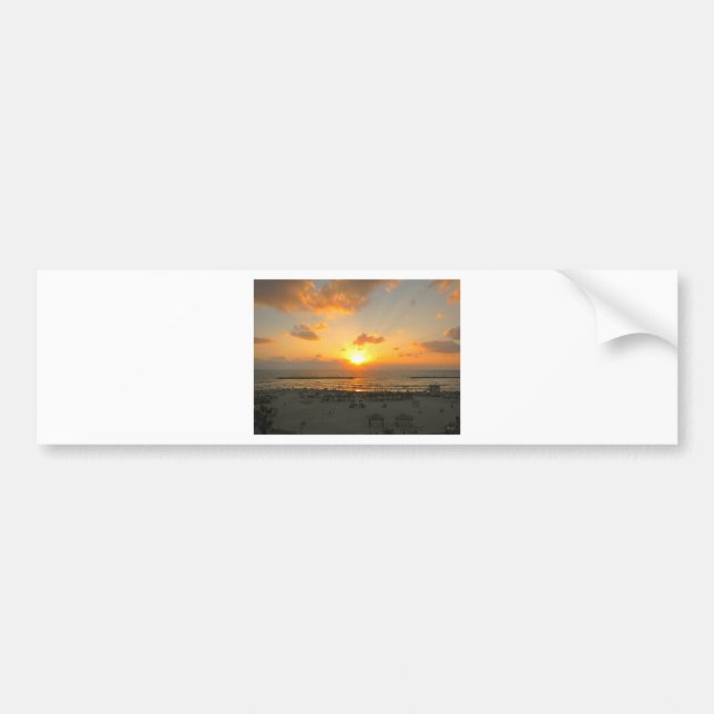 Autocollant De Voiture Coucher du soleil de Tel Aviv (Devant)