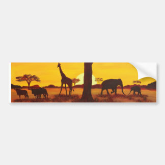 Autocollant De Voiture Coucher du soleil en Afrique