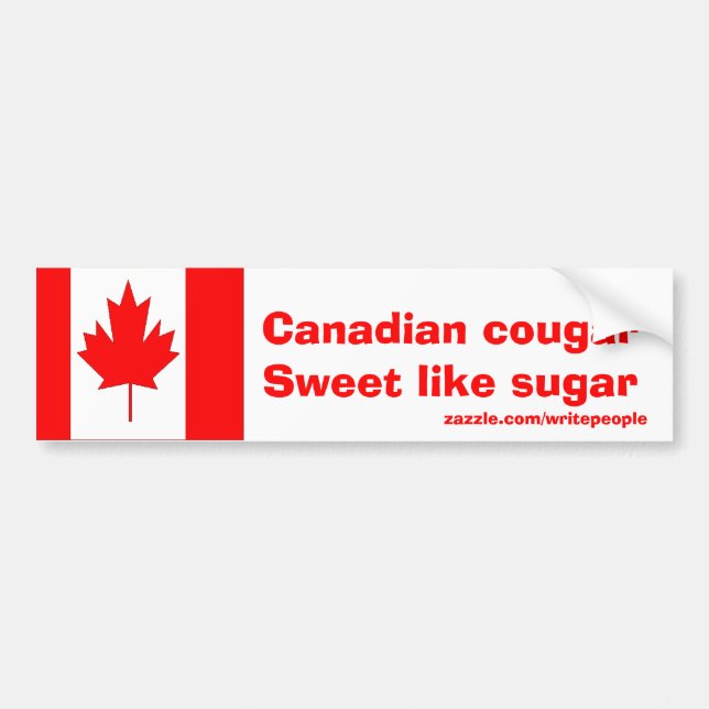 Autocollant De Voiture Cougar canadien (Devant)