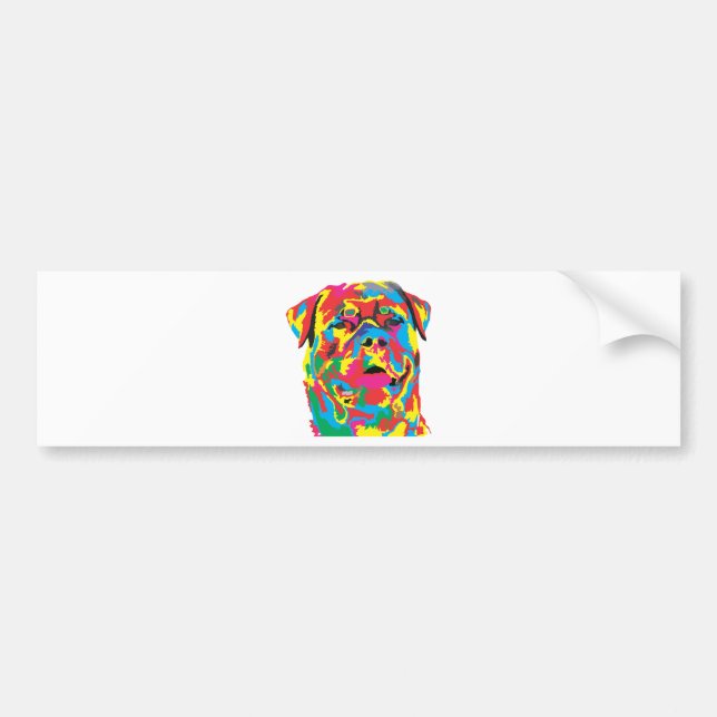 Autocollant De Voiture couleur de rottweiler (Devant)