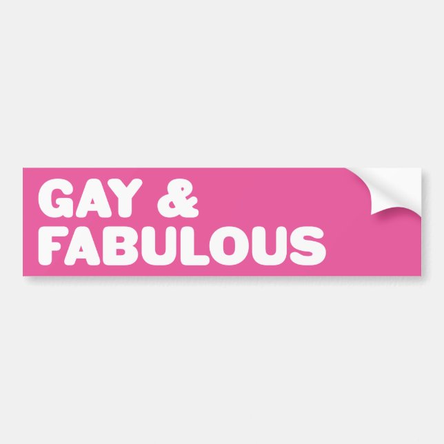 Autocollant De Voiture Couleur personnalisable Gay & Fabuleux, instructio (Devant)