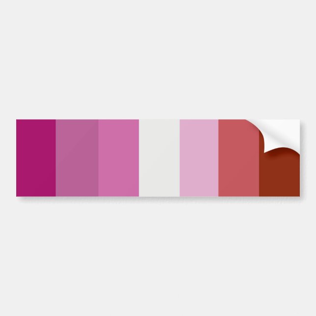 Autocollant De Voiture Couleurs de fierté lesbienne en bâton - (Devant)