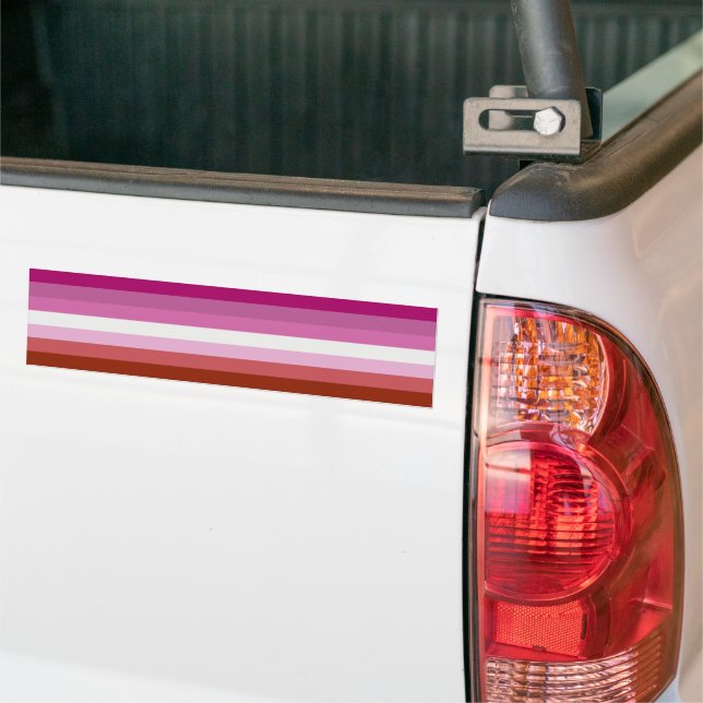 Autocollant De Voiture Couleurs de fierté lesbienne en bâton - (Sur camion)