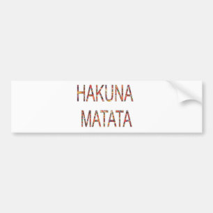 Autocollant De Voiture Couleurs Vintages africaines Hakuna Matata.