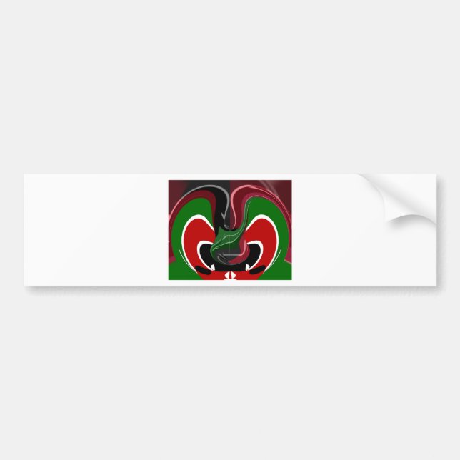 Autocollant De Voiture Coupe de café Kenya Drapeau Hakuna Matata (Devant)
