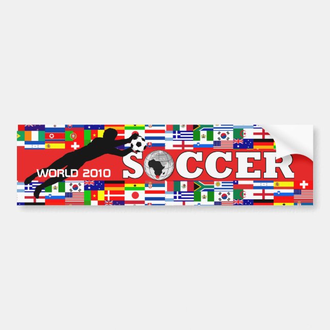 Autocollant De Voiture Coupe du monde de football Objectif Bumper Sticker (Devant)