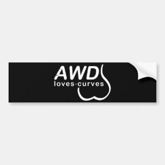 Autocollant De Voiture Courbes À ROUES MOTRICES Bumpersticker d'amours