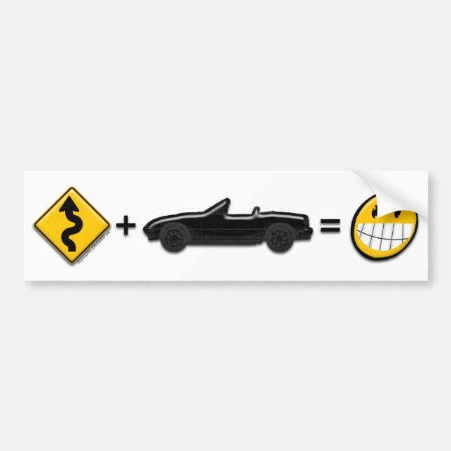 Autocollant De Voiture Courbes + MX5 = adhésif pour pare-chocs (Devant)