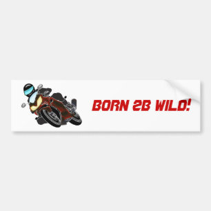 Autocollant De Voiture Coureur métallique rouge de moto