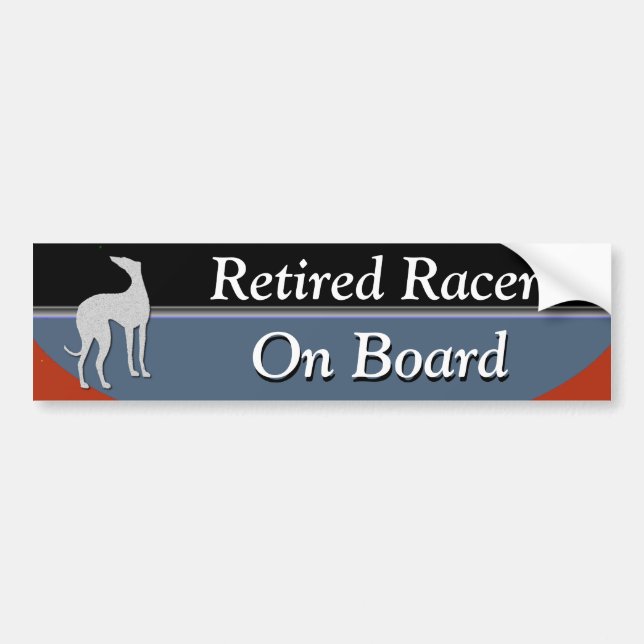 Autocollant De Voiture Coureur retraité à bord (Devant)