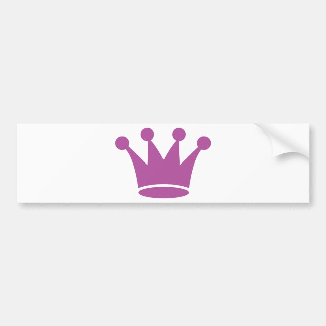 Autocollant De Voiture couronne de princesse rose (Devant)