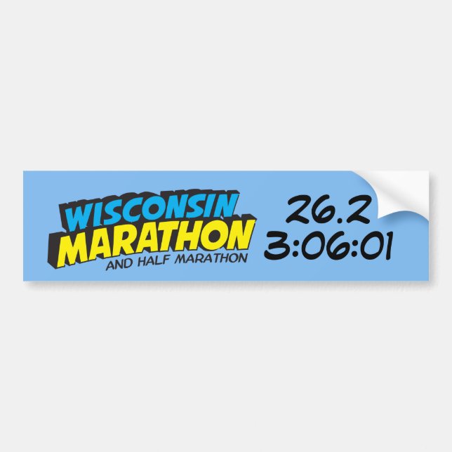 Autocollant De Voiture Courrier-Marathon de marathon du Wisconsin (Devant)