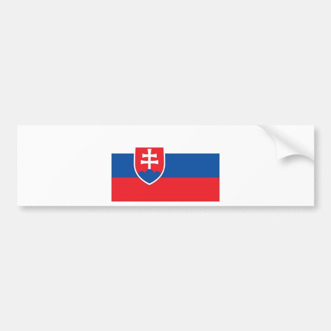 Autocollant De Voiture Coût bas ! Drapeau de la Slovaquie (Devant)