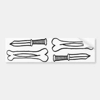Autocollant De Voiture Couteau X 2 d'os