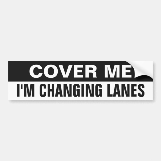 Autocollant De Voiture "Couvrez-moi" bumpersticker drôle (Devant)