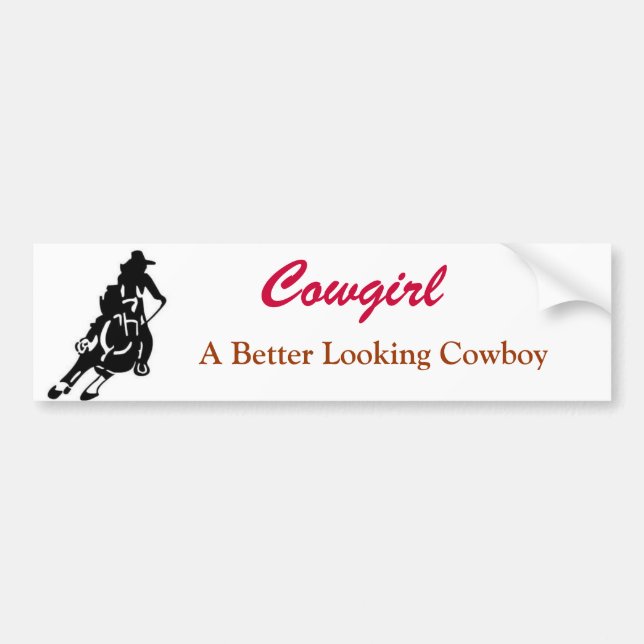 Autocollant De Voiture Cow-girl (Devant)