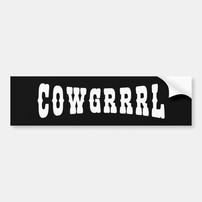AUTOCOLLANT DE VOITURE COWGRRRL (Devant)