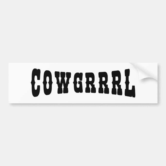 AUTOCOLLANT DE VOITURE COWGRRRL (Devant)