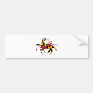Autocollant De Voiture Crabe de drapeau du Maryland