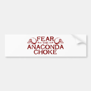 Autocollant De Voiture Craignez l'obstruction d'anaconda